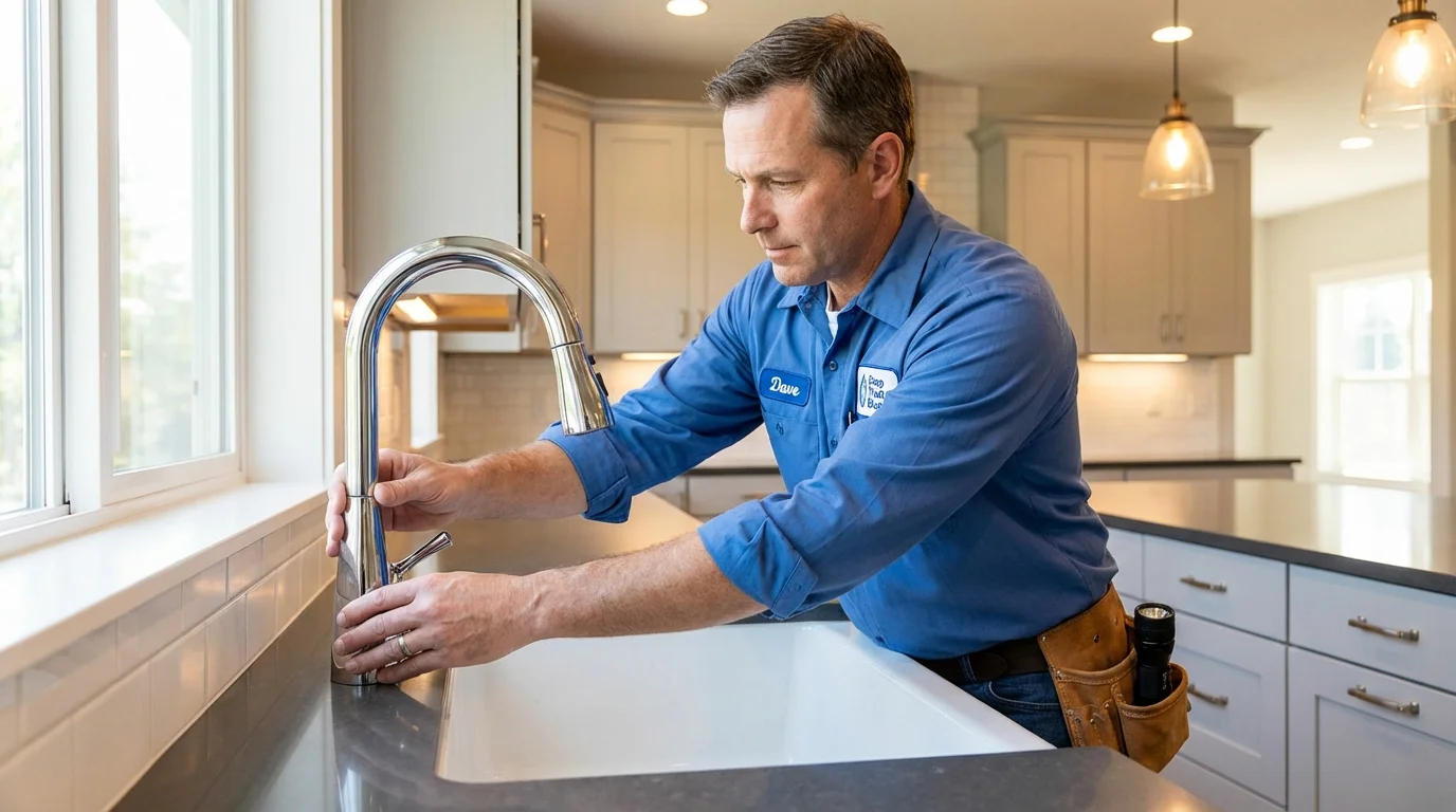 Kitchen faucet installation by Johns Plumbing LLC in Diamond Springs